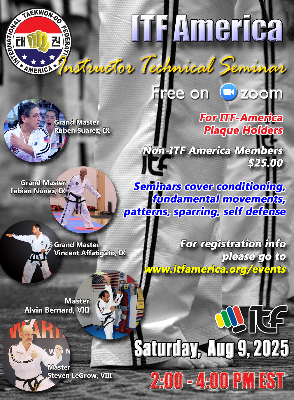 ITF America Online Instructor Technical Seminar - August 9