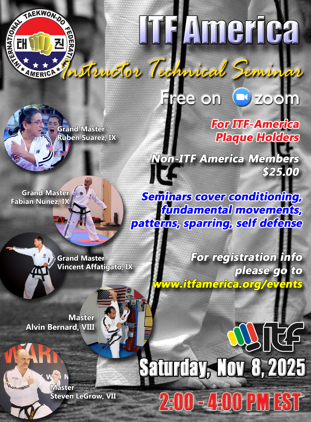ITF America Online Instructor Technical Seminar - November 8