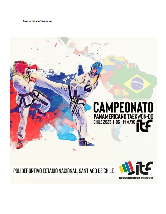 XVI Panamerican Taekwon-Do Championship Chile 2025