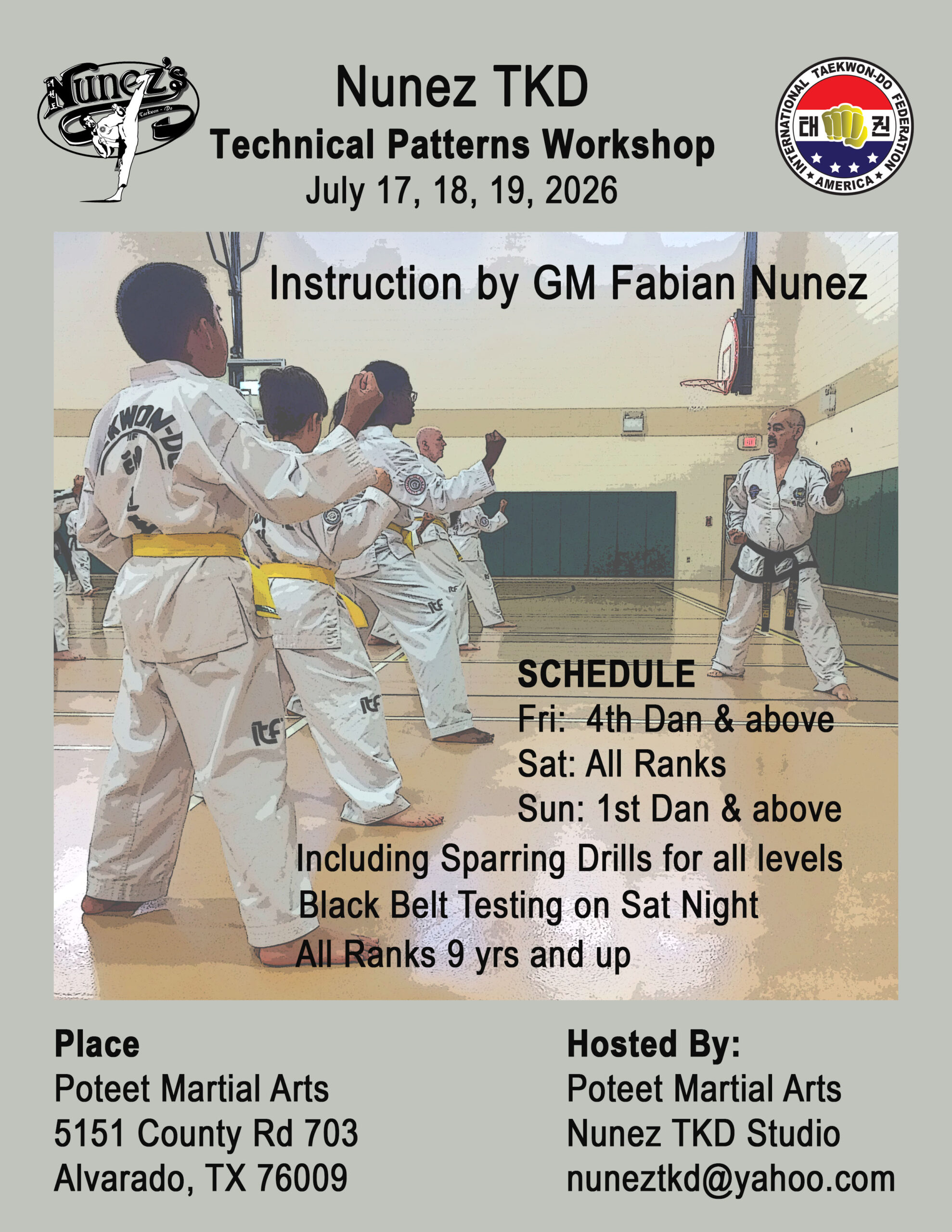Nunez TKD Technical Patterns Workshop 2026